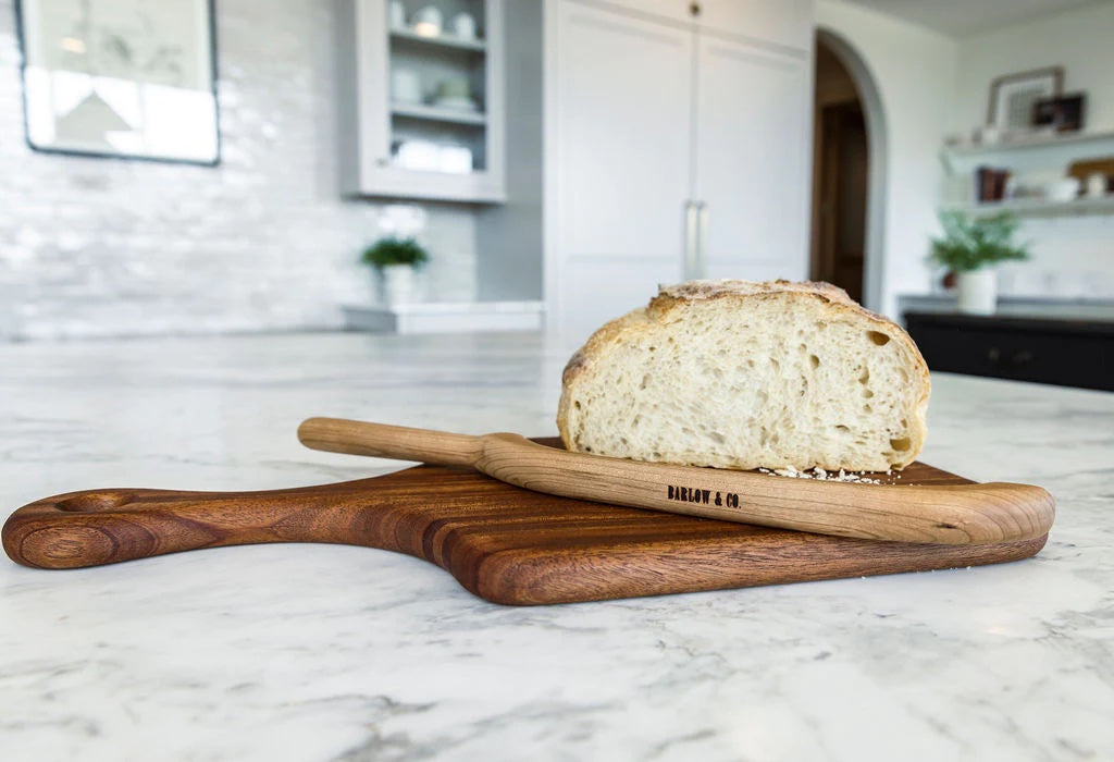 Barlow Bread Knife | Sourdough Knife | Hardwood Bow Knife In Walnut, Cherry and Maple