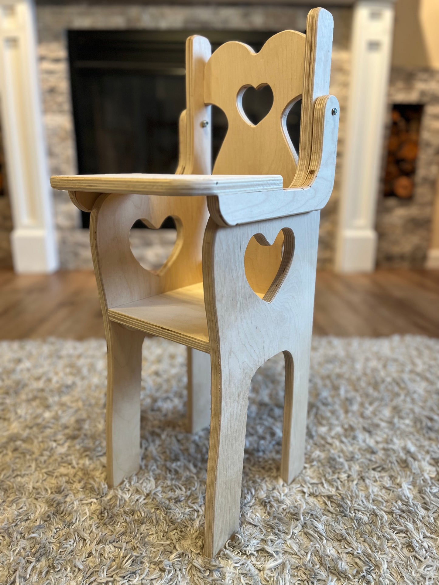 Doll High Chair | Vintage Doll Furniture | Handmade Doll Kitchen Chair | Birch Hardwood | American Girl Doll Compatible